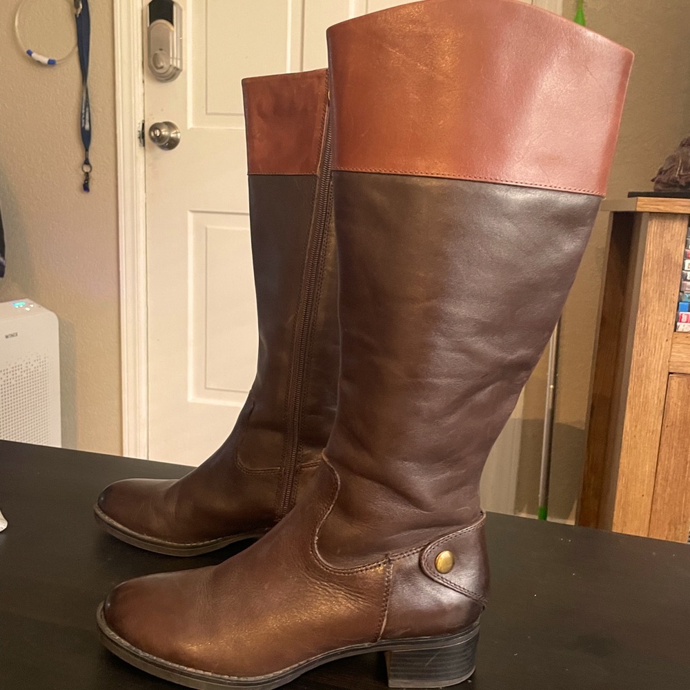 Franco Sarto Brown Leather Boots